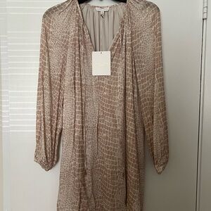Anna Cate Cam Tan Croc Print Dress